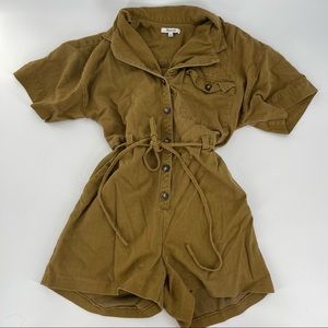 Madewell Olive Safari Romper